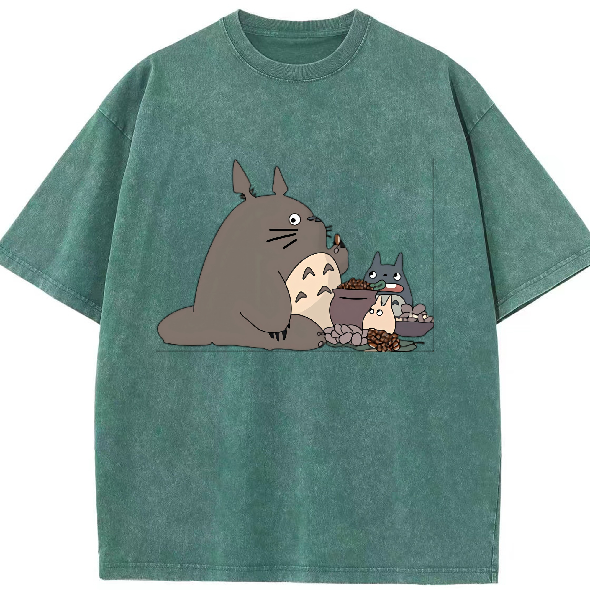 （画像用） となりのトトロ 草壁メイ 草壁サツキ My Neighbor Totoro Satsuki Kusakabe Mei Kusakabe 綿100% ヴィンテージ風 半袖Tシャツ（フロントプリント）